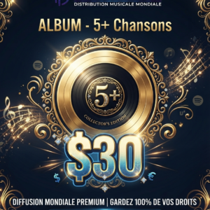 Album : 30 $ (Idéal pour les projets d'envergure)