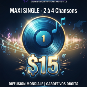 Maxi Single : 15 $ (Idéal pour un mini-projet ou un EP)